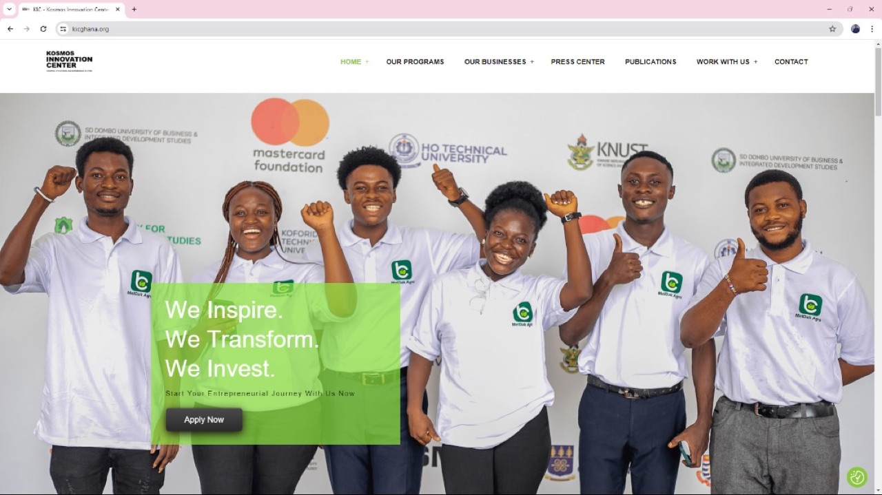 MelDAK Agro team featured on the Kosmos Innovation Center Ghana homepage